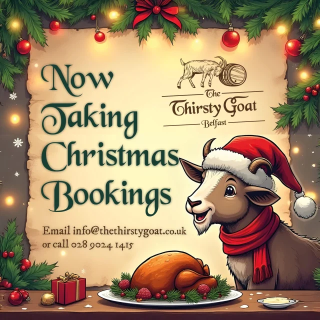 🎄🐐 𝐂𝐇𝐑𝐈𝐒𝐓𝐌𝐀𝐒 𝐀𝐓 𝐓𝐇𝐄 𝐓𝐇𝐈𝐑𝐒𝐓𝐘 𝐆𝐎𝐀𝐓 𝐁𝐄𝐋𝐅𝐀𝐒𝐓! 🐐🎄
🐐𝐈𝐭’𝐬 𝐧𝐞𝐯𝐞𝐫 𝐭𝐨𝐨 𝐞𝐚𝐫𝐥𝐲 𝐭𝐨 𝐠𝐞𝐭 𝐭𝐡𝐞 𝐂𝐡𝐫𝐢𝐬𝐭𝐦𝐚𝐬 𝐩𝐚𝐫𝐭𝐲 𝐬𝐨𝐫𝐭𝐞𝐝… 𝐚𝐧𝐝 𝐰𝐞’𝐫𝐞 𝐍𝐎𝐖 𝐓𝐀𝐊𝐈𝐍𝐆 𝐂𝐇𝐑𝐈𝐒𝐓𝐌𝐀𝐒 𝐁𝐎𝐎𝐊𝐈𝐍𝐆𝐒! 🎅🥂
🐐𝐖𝐡𝐞𝐭𝐡𝐞𝐫 𝐢𝐭’𝐬 𝐭𝐡𝐞 𝐰𝐨𝐫𝐤 𝐂𝐡𝐫𝐢𝐬𝐭𝐦𝐚𝐬 𝐩𝐚𝐫𝐭𝐲, 𝐚 𝐟𝐞𝐬𝐭𝐢𝐯𝐞 𝐜𝐚𝐭𝐜𝐡-𝐮𝐩 𝐰𝐢𝐭𝐡 𝐟𝐫𝐢𝐞𝐧𝐝𝐬 𝐨𝐫 𝐚 𝐟𝐚𝐦𝐢𝐥𝐲 𝐠𝐞𝐭-𝐭𝐨𝐠𝐞𝐭𝐡𝐞𝐫, 𝐣𝐨𝐢𝐧 𝐮𝐬 𝐚𝐭 𝐓𝐡𝐞 𝐓𝐡𝐢𝐫𝐬𝐭𝐲 𝐆𝐨𝐚𝐭 𝐟𝐨𝐫 𝐠𝐫𝐞𝐚𝐭 𝐟𝐨𝐨𝐝, 𝐟𝐞𝐬𝐭𝐢𝐯𝐞 𝐝𝐫𝐢𝐧𝐤𝐬, 𝐥𝐢𝐯𝐞 𝐦𝐮𝐬𝐢𝐜 𝐚𝐧𝐝 𝐩𝐥𝐞𝐧𝐭𝐲 𝐨𝐟 𝐂𝐡𝐫𝐢𝐬𝐭𝐦𝐚𝐬 𝐜𝐫𝐚𝐢𝐜! 🎶🍻✨
🐐𝐂𝐡𝐫𝐢𝐬𝐭𝐦𝐚𝐬 𝐝𝐚𝐭𝐞𝐬 𝐟𝐢𝐥𝐥 𝐮𝐩 𝐟𝐚𝐬𝐭, 𝐬𝐨 𝐠𝐞𝐭 𝐲𝐨𝐮𝐫 𝐡𝐞𝐫𝐝 𝐭𝐨𝐠𝐞𝐭𝐡𝐞𝐫 𝐚𝐧𝐝 𝐛𝐨𝐨𝐤 𝐲𝐨𝐮𝐫 𝐟𝐞𝐬𝐭𝐢𝐯𝐞 𝐜𝐞𝐥𝐞𝐛𝐫𝐚𝐭𝐢𝐨𝐧! 🐐🎁
📧 𝐢𝐧𝐟𝐨@𝐭𝐡𝐞𝐭𝐡𝐢𝐫𝐬𝐭𝐲𝐠𝐨𝐚𝐭.𝐜𝐨.𝐮𝐤
📞 𝟎𝟐𝟖 𝟗𝟎𝟐𝟒 𝟏𝟒𝟏𝟓
𝐄𝐚𝐭 • 𝐃𝐫𝐢𝐧𝐤 • 𝐁𝐞 𝐌𝐞𝐫𝐫𝐲… 𝐆𝐨𝐚𝐭 𝐒𝐭𝐲𝐥𝐞! 🎄🐐
#𝐓𝐡𝐞𝐓𝐡𝐢𝐫𝐬𝐭𝐲𝐆𝐨𝐚𝐭𝐁𝐞𝐥𝐟𝐚𝐬𝐭 #𝐂𝐡𝐫𝐢𝐬𝐭𝐦𝐚𝐬𝐀𝐭𝐓𝐡𝐞𝐆𝐨𝐚𝐭 #𝐂𝐡𝐫𝐢𝐬𝐭𝐦𝐚𝐬𝐁𝐨𝐨𝐤𝐢𝐧𝐠𝐬 #𝐂𝐡𝐫𝐢𝐬𝐭𝐦𝐚𝐬𝐏𝐚𝐫𝐭𝐲 #𝐁𝐞𝐥𝐟𝐚𝐬𝐭𝐂𝐡𝐫𝐢𝐬𝐭𝐦𝐚𝐬 #𝐅𝐞𝐬𝐭𝐢𝐯𝐞𝐒𝐞𝐚𝐬𝐨𝐧 #𝐂𝐡𝐫𝐢𝐬𝐭𝐦𝐚𝐬𝐈𝐧𝐁𝐞𝐥𝐟𝐚𝐬𝐭 #𝐁𝐞𝐥𝐟𝐚𝐬𝐭𝐅𝐨𝐨𝐝 #𝐁𝐞𝐥𝐟𝐚𝐬𝐭𝐋𝐢𝐯𝐞𝐌𝐮𝐬𝐢𝐜 #𝐂𝐡𝐫𝐢𝐬𝐭𝐦𝐚𝐬𝐂𝐫𝐚𝐢𝐜
