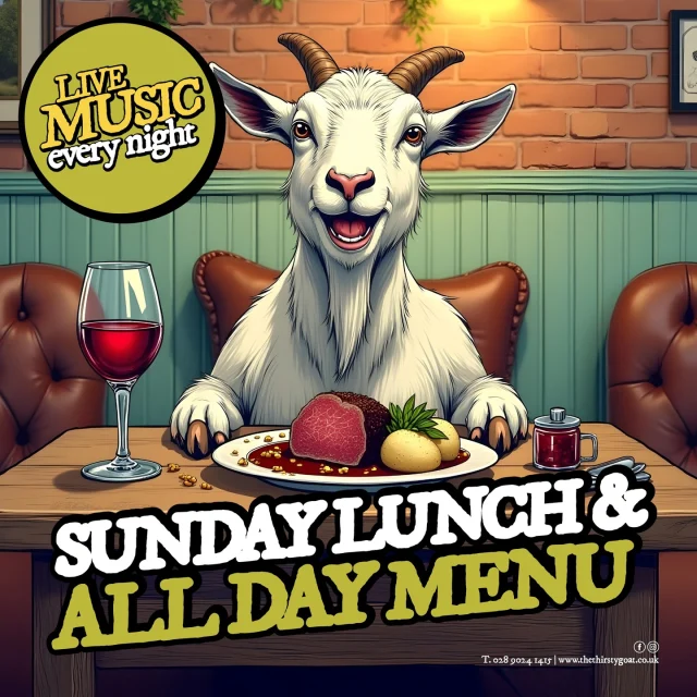 🐐𝐒𝐮𝐧𝐝𝐚𝐲𝐬 𝐚𝐫𝐞 𝐦𝐚𝐝𝐞 𝐟𝐨𝐫 𝐟𝐞𝐚𝐬𝐭𝐢𝐧𝐠 🍷🍴✨
🐐𝐒𝐮𝐧𝐝𝐚𝐲𝐬 𝐝𝐨𝐧𝐞 𝐫𝐢𝐠𝐡𝐭 𝐚𝐭 𝐓𝐡𝐞 𝐓𝐡𝐢𝐫𝐬𝐭𝐲 𝐆𝐨𝐚𝐭 🍴🍷✨
🐐𝐓𝐮𝐜𝐤 𝐢𝐧𝐭𝐨 𝐡𝐞𝐚𝐫𝐭𝐲 𝐟𝐚𝐯𝐨𝐮𝐫𝐢𝐭𝐞𝐬 𝐥𝐢𝐤𝐞 𝐨𝐮𝐫 𝐟𝐚𝐫𝐦𝐡𝐨𝐮𝐬𝐞 𝐛𝐨𝐱𝐭𝐲 𝐬𝐭𝐚𝐜𝐤𝐞𝐝 𝐰𝐢𝐭𝐡 𝐭𝐞𝐧𝐝𝐞𝐫 𝐜𝐡𝐢𝐜𝐤𝐞𝐧, 𝐜𝐫𝐢𝐬𝐩𝐲 𝐨𝐧𝐢𝐨𝐧 𝐫𝐢𝐧𝐠𝐬, 𝐚𝐧𝐝 𝐫𝐢𝐜𝐡 𝐜𝐫𝐞𝐚𝐦𝐲 𝐬𝐚𝐮𝐜𝐞 – 𝐭𝐡𝐞 𝐮𝐥𝐭𝐢𝐦𝐚𝐭𝐞 𝐜𝐨𝐦𝐟𝐨𝐫𝐭 𝐨𝐧 𝐚 𝐒𝐮𝐧𝐝𝐚𝐲 𝐚𝐟𝐭𝐞𝐫𝐧𝐨𝐨𝐧.
🥂 𝐆𝐚𝐭𝐡𝐞𝐫 𝐭𝐡𝐞 𝐟𝐚𝐦𝐢𝐥𝐲, 𝐫𝐞𝐥𝐚𝐱, 𝐚𝐧𝐝 𝐥𝐞𝐭 𝐮𝐬 𝐬𝐞𝐫𝐯𝐞 𝐮𝐩 𝐚 𝐒𝐮𝐧𝐝𝐚𝐲 𝐥𝐮𝐧𝐜𝐡 𝐰𝐨𝐫𝐭𝐡 𝐬𝐚𝐯𝐨𝐮𝐫𝐢𝐧𝐠. 𝐖𝐡𝐨’𝐬 𝐢𝐧?
🐐𝐋𝐢𝐯𝐞 𝐦𝐮𝐬𝐢𝐜 𝟕 𝐝𝐚𝐲𝐬 𝐚 𝐰𝐞𝐞𝐤
🐐𝐌𝐮𝐝𝐝𝐥𝐞𝐫'𝐬 𝐂𝐥𝐮𝐛 𝐟𝐫𝐨𝐦 𝟖.𝟏𝟓𝐩𝐦
#𝐭𝐡𝐞𝐭𝐡𝐢𝐫𝐬𝐭𝐲𝐠𝐨𝐚𝐭𝐛𝐞𝐥𝐟𝐚𝐬𝐭 #𝐚𝐥𝐥𝐝𝐚𝐲𝐦𝐞𝐧𝐮 #𝐠𝐨𝐨𝐝𝐟𝐨𝐨𝐝 #𝐝𝐞𝐥𝐢𝐜𝐢𝐨𝐮𝐬 #𝐚𝐮𝐭𝐮𝐦𝐧 #𝐞𝐱𝐜𝐢𝐭𝐢𝐧𝐠𝐧𝐞𝐰𝐬 #𝐭𝐡𝐞𝐠𝐨𝐚𝐭 #𝐛𝐞𝐞𝐫𝐠𝐚𝐫𝐝𝐞𝐧 #𝐥𝐢𝐯𝐞𝐦𝐮𝐬𝐢𝐜 #𝐯𝐢𝐬𝐢𝐭𝐛𝐞𝐥𝐟𝐚𝐬𝐭 #𝐛𝐞𝐥𝐟𝐚𝐬𝐭𝐥𝐢𝐯𝐞 #𝐥𝐨𝐯𝐞𝐛𝐞𝐥𝐟𝐚𝐬𝐭 #𝐜𝐨𝐦𝐟𝐨𝐫𝐭𝐟𝐨𝐨𝐝𝐝𝐨𝐧𝐞𝐫𝐢𝐠𝐡𝐭 #𝐛𝐞𝐥𝐟𝐚𝐬𝐭𝐞𝐚𝐭𝐬 #𝐩𝐚𝐬𝐭𝐚𝐥𝐨𝐯𝐞𝐫𝐬 #𝐩𝐮𝐛𝐠𝐫𝐮𝐛𝐰𝐢𝐭𝐡𝐬𝐭𝐲𝐥𝐞