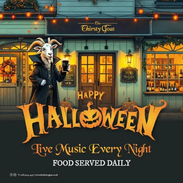 🐐🎃 𝐘𝐎𝐔’𝐕𝐄 𝐆𝐎𝐀𝐓 𝐓𝐎 𝐉𝐎𝐈𝐍 𝐔𝐒 𝐓𝐇𝐈𝐒 𝐇𝐀𝐋𝐋𝐎𝐖𝐄𝐄𝐍! 🎃🐐
𝐆𝐞𝐭 𝐫𝐞𝐚𝐝𝐲 𝐟𝐨𝐫 𝐚 𝐬𝐩𝐨𝐨𝐤𝐭𝐚𝐜𝐮𝐥𝐚𝐫 𝐇𝐚𝐥𝐥𝐨𝐰𝐞𝐞𝐧 𝐚𝐭 𝐓𝐡𝐞 𝐓𝐡𝐢𝐫𝐬𝐭𝐲 𝐆𝐨𝐚𝐭 𝐁𝐞𝐥𝐟𝐚𝐬𝐭 👻🍻 — 𝐠𝐫𝐞𝐚𝐭 𝐟𝐨𝐨𝐝, 𝐟𝐥𝐨𝐰𝐢𝐧𝐠 𝐝𝐫𝐢𝐧𝐤𝐬, 𝐥𝐢𝐯𝐞 𝐭𝐮𝐧𝐞𝐬 𝐚𝐧𝐝 𝐩𝐥𝐞𝐧𝐭𝐲 𝐨𝐟 𝐇𝐚𝐥𝐥𝐨𝐰𝐞𝐞𝐧 𝐜𝐫𝐚𝐢𝐜!
🎶 𝐋𝐢𝐯𝐞 𝐌𝐮𝐬𝐢𝐜 𝐢𝐧 𝐨𝐮𝐫 𝐁𝐚𝐫 & 𝐁𝐞𝐞𝐫 𝐆𝐚𝐫𝐝𝐞𝐧 𝟕 𝐃𝐚𝐲𝐬 𝐚 𝐖𝐞𝐞𝐤
🍴 𝐅𝐨𝐨𝐝 𝐒𝐞𝐫𝐯𝐞𝐝 𝐃𝐚𝐢𝐥𝐲
🍺 𝐏𝐞𝐫𝐟𝐞𝐜𝐭 𝐏𝐢𝐧𝐭𝐬 & 𝐇𝐚𝐥𝐥𝐨𝐰𝐞𝐞𝐧 𝐕𝐢𝐛𝐞𝐬
𝐑𝐨𝐮𝐧𝐝 𝐮𝐩 𝐲𝐨𝐮𝐫 𝐠𝐡𝐨𝐮𝐥𝐬, 𝐠𝐫𝐚𝐛 𝐚 𝐩𝐢𝐧𝐭 𝐚𝐧𝐝 𝐣𝐨𝐢𝐧 𝐮𝐬 𝐟𝐨𝐫 𝐨𝐧𝐞 𝐨𝐟 𝐭𝐡𝐞 𝐛𝐞𝐬𝐭 𝐇𝐚𝐥𝐥𝐨𝐰𝐞𝐞𝐧 𝐧𝐢𝐠𝐡𝐭𝐬 𝐢𝐧 𝐁𝐞𝐥𝐟𝐚𝐬𝐭! 🕷️👻🎃
#𝐓𝐡𝐞𝐓𝐡𝐢𝐫𝐬𝐭𝐲𝐆𝐨𝐚𝐭𝐁𝐞𝐥𝐟𝐚𝐬𝐭 #𝐇𝐚𝐥𝐥𝐨𝐰𝐞𝐞𝐧𝟐𝟎𝟐𝟔 #𝐇𝐚𝐥𝐥𝐨𝐰𝐞𝐞𝐧𝐁𝐞𝐥𝐟𝐚𝐬𝐭 #𝐕𝐢𝐬𝐢𝐭𝐁𝐞𝐥𝐟𝐚𝐬𝐭 #𝐋𝐨𝐯𝐞𝐁𝐞𝐥𝐟𝐚𝐬𝐭 #𝐁𝐞𝐥𝐟𝐚𝐬𝐭𝐋𝐢𝐯𝐞 #𝐁𝐞𝐥𝐟𝐚𝐬𝐭𝐍𝐢𝐠𝐡𝐭𝐥𝐢𝐟𝐞 #𝐁𝐞𝐞𝐫𝐆𝐚𝐫𝐝𝐞𝐧 #𝐋𝐢𝐯𝐞𝐌𝐮𝐬𝐢𝐜𝐁𝐞𝐥𝐟𝐚𝐬𝐭 #𝐆𝐫𝐞𝐚𝐭𝐍𝐢𝐠𝐡𝐭 #𝐁𝐞𝐥𝐟𝐚𝐬𝐭𝐅𝐨𝐨𝐝