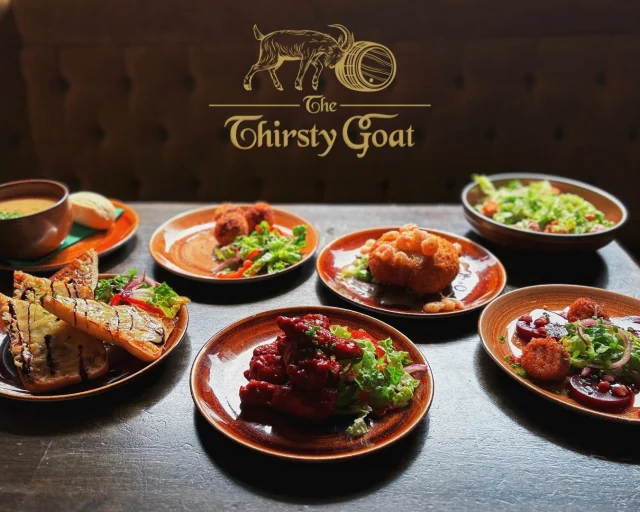 🐐𝐒𝐦𝐚𝐥𝐥 𝐩𝐥𝐚𝐭𝐞𝐬, 𝐛𝐢𝐠 𝐟𝐥𝐚𝐯𝐨𝐮𝐫𝐬 🍷✨ 
🐐𝐈𝐭’𝐬 𝐭𝐡𝐞 𝐩𝐞𝐫𝐟𝐞𝐜𝐭 𝐰𝐚𝐲 𝐭𝐨 𝐬𝐩𝐞𝐧𝐝 𝐚𝐧 𝐚𝐟𝐭𝐞𝐫𝐧𝐨𝐨𝐧 𝐚𝐭 𝐓𝐡𝐞 𝐓𝐡𝐢𝐫𝐬𝐭𝐲 𝐆𝐨𝐚𝐭 ☘️🍽️
🐐𝐅𝐨𝐨𝐝 𝐬𝐞𝐫𝐯𝐞𝐝 𝐝𝐚𝐢𝐥𝐲 // 𝐋𝐢𝐯𝐞 𝐦𝐮𝐬𝐢𝐜 𝟕 𝐧𝐢𝐠𝐡𝐭𝐬 𝐚 𝐰𝐞𝐞𝐤
#𝐓𝐡𝐞𝐓𝐡𝐢𝐫𝐬𝐭𝐲𝐆𝐨𝐚𝐭 #𝐆𝐨𝐨𝐝𝐂𝐫𝐚𝐢𝐜 #𝐁𝐞𝐥𝐟𝐚𝐬𝐭𝐍𝐢𝐠𝐡𝐭𝐬 #𝐁𝐞𝐥𝐟𝐚𝐬𝐭𝐄𝐚𝐭𝐬  #𝐋𝐢𝐯𝐞𝐌𝐮𝐬𝐢𝐜 #𝐒𝐦𝐚𝐥𝐥𝐏𝐥𝐚𝐭𝐞𝐬𝐁𝐢𝐠𝐅𝐥𝐚𝐯𝐨𝐮𝐫 #𝐅𝐨𝐨𝐝𝐢𝐞𝐅𝐚𝐯𝐨𝐮𝐫𝐢𝐭𝐞𝐬